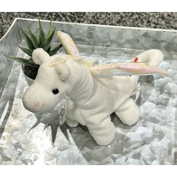 Ty Other - Ty Beanie Baby “MAGIC” the White Shimmery Dragon Plush Stuffed Animal Toy